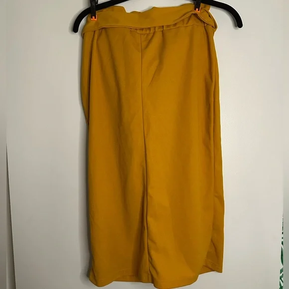 SHEIN Mustard Button-Front Pencil Skirt (M) / NWOT - Picture 5 of 6